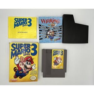 Super Mario Bros. 3 (Nintendo NES, 1990) CIB Game Manual Insert VG Condition